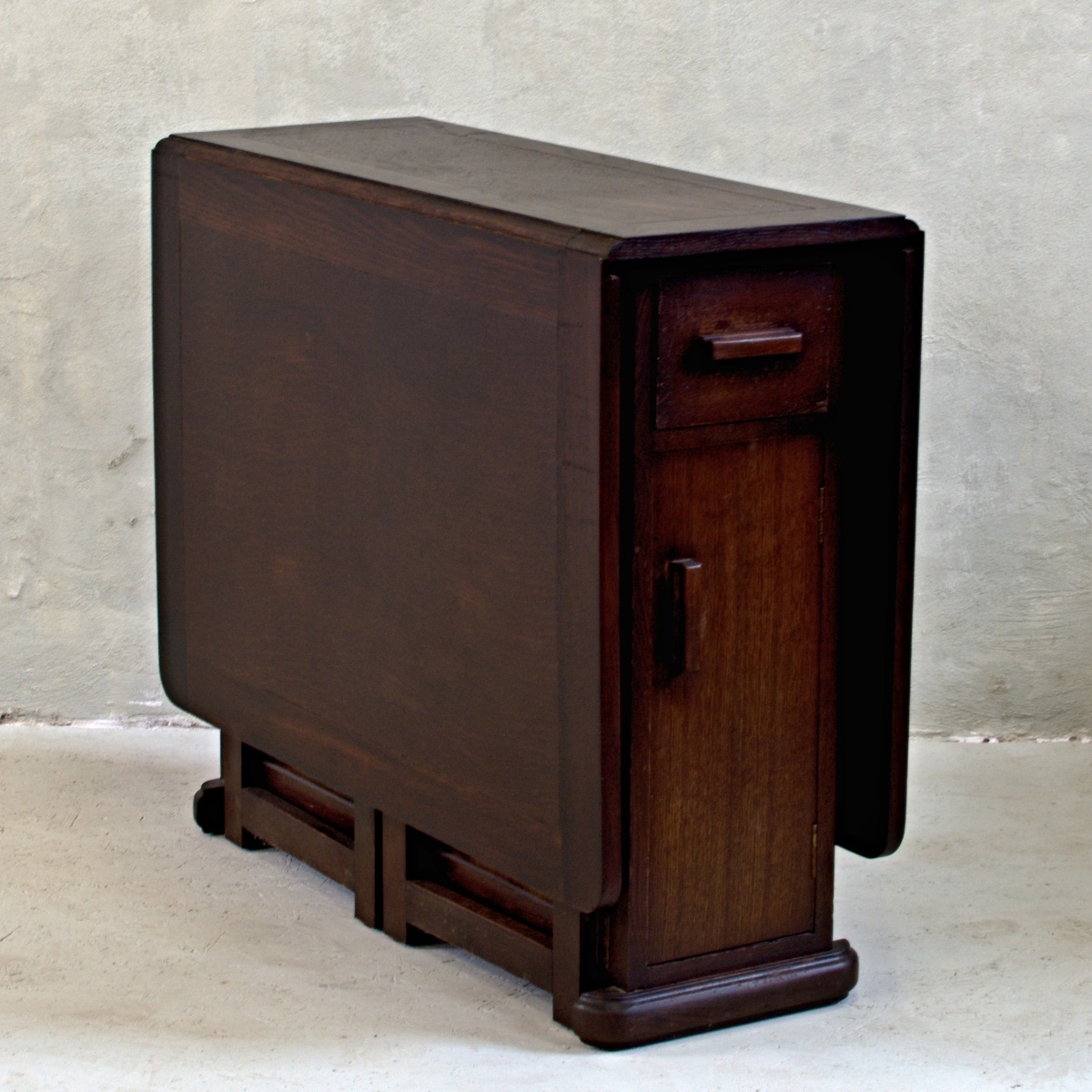 rozkládací stůl dropleaf s úložným prostorem anglický stylový vintage nábytek